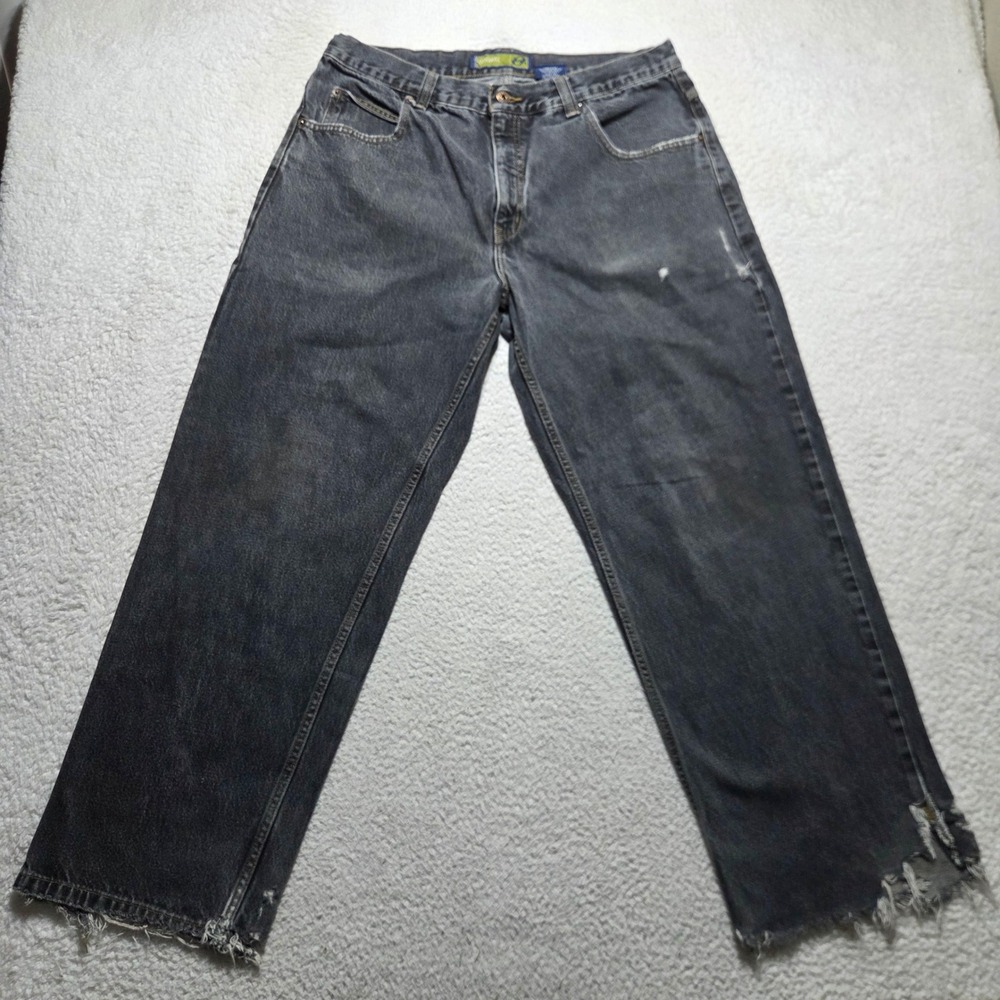 Vintage 90s Anchor Blue Beyond Baggy Jeans Mens 36x30 Black Denim Skater Grunge